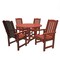 Highwood Usa Lehigh 5pc Round Outdoor Patio Furniture Dining Set AD-DNL48-RED - alternate 3